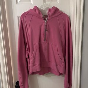 Lululemon Scuba Oversized Half-zip Hoodie- Pink